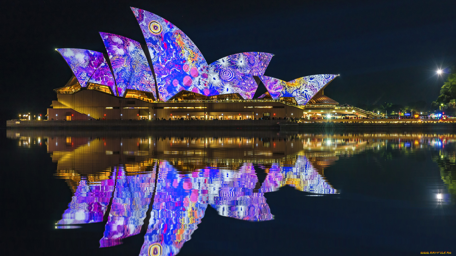 города, сидней, , австралия, сидней, ночной, город, ночные, огни