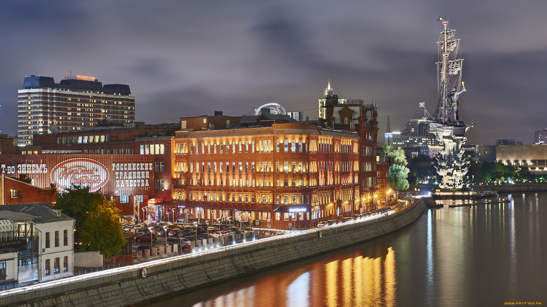 moscow, , russia, города, москва, , россия, простор, статуя, петра, великого, шоколадная, фабрика, красный, октябрь