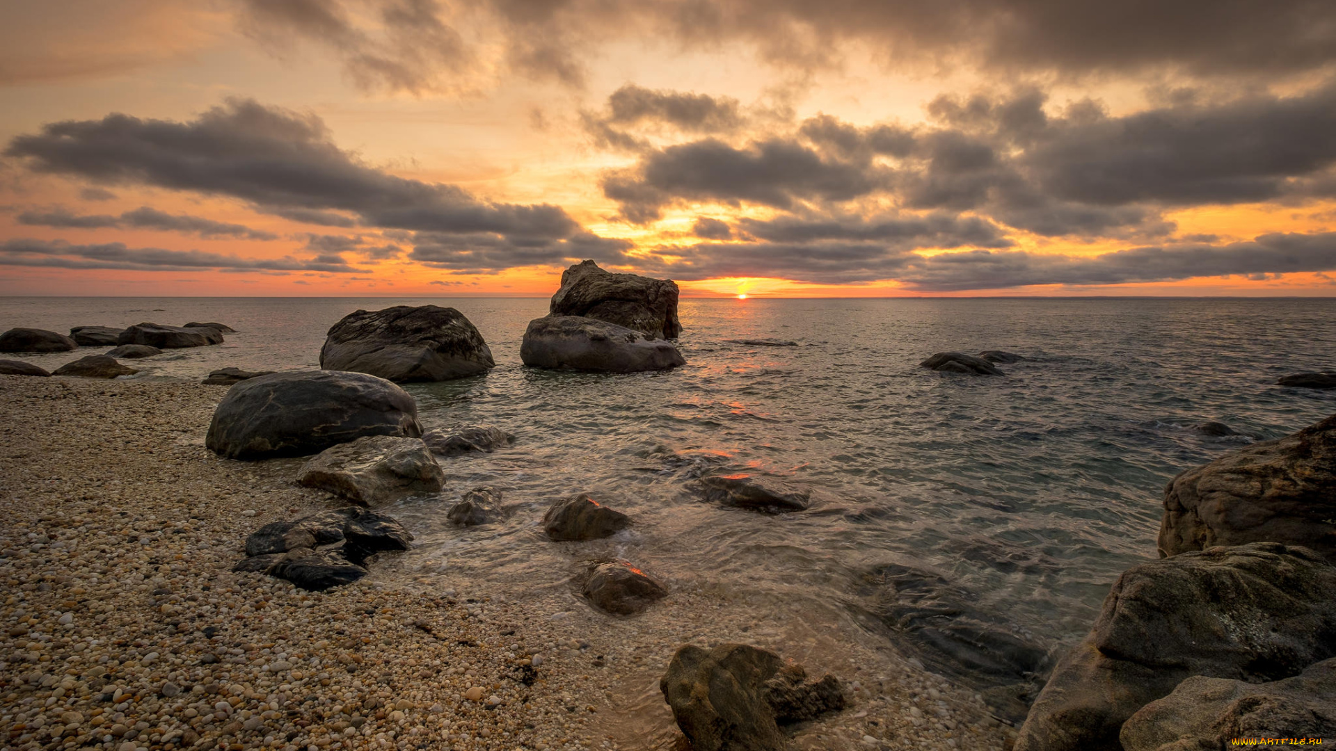 природа, побережье, простор