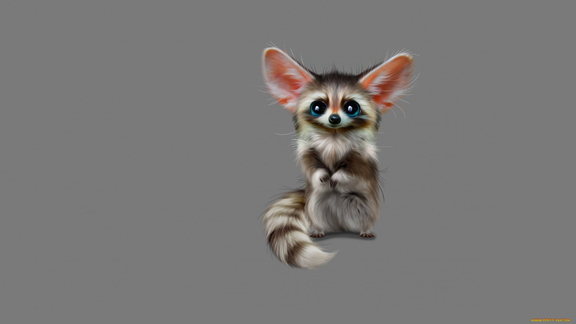 рисованное, животные, миленький, зверек