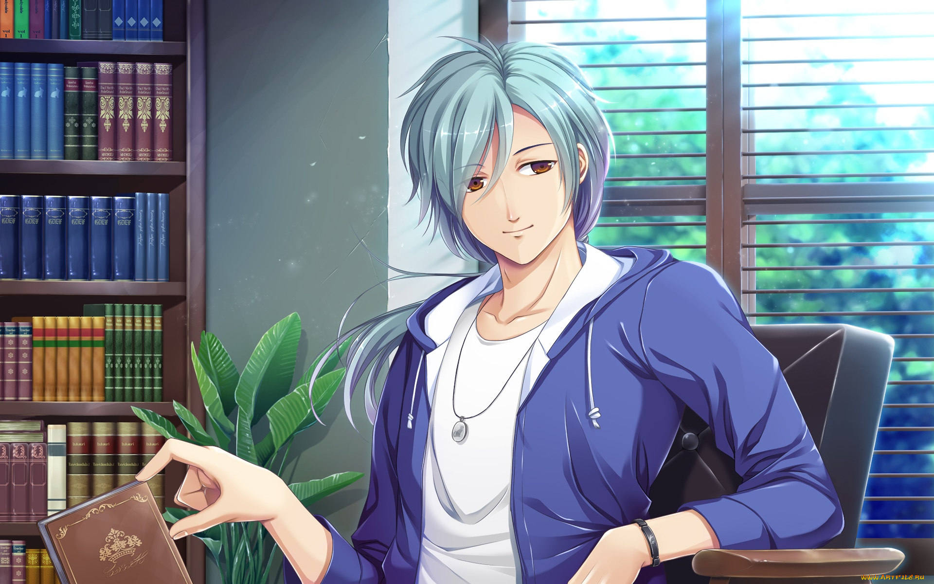 аниме, unknown, , другое, парень, взгляд, фон