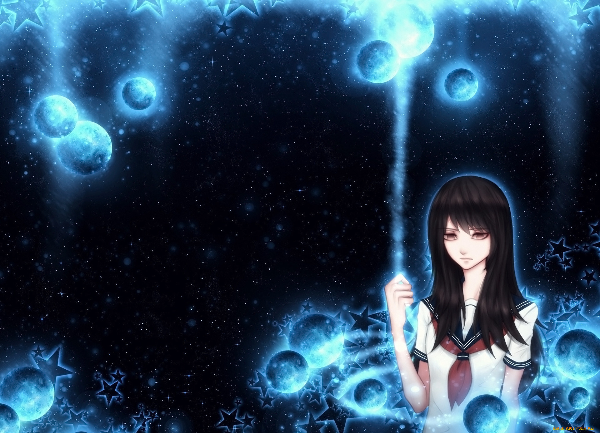 аниме, магия, , колдовство, , halloween, фон, взгляд, девушка