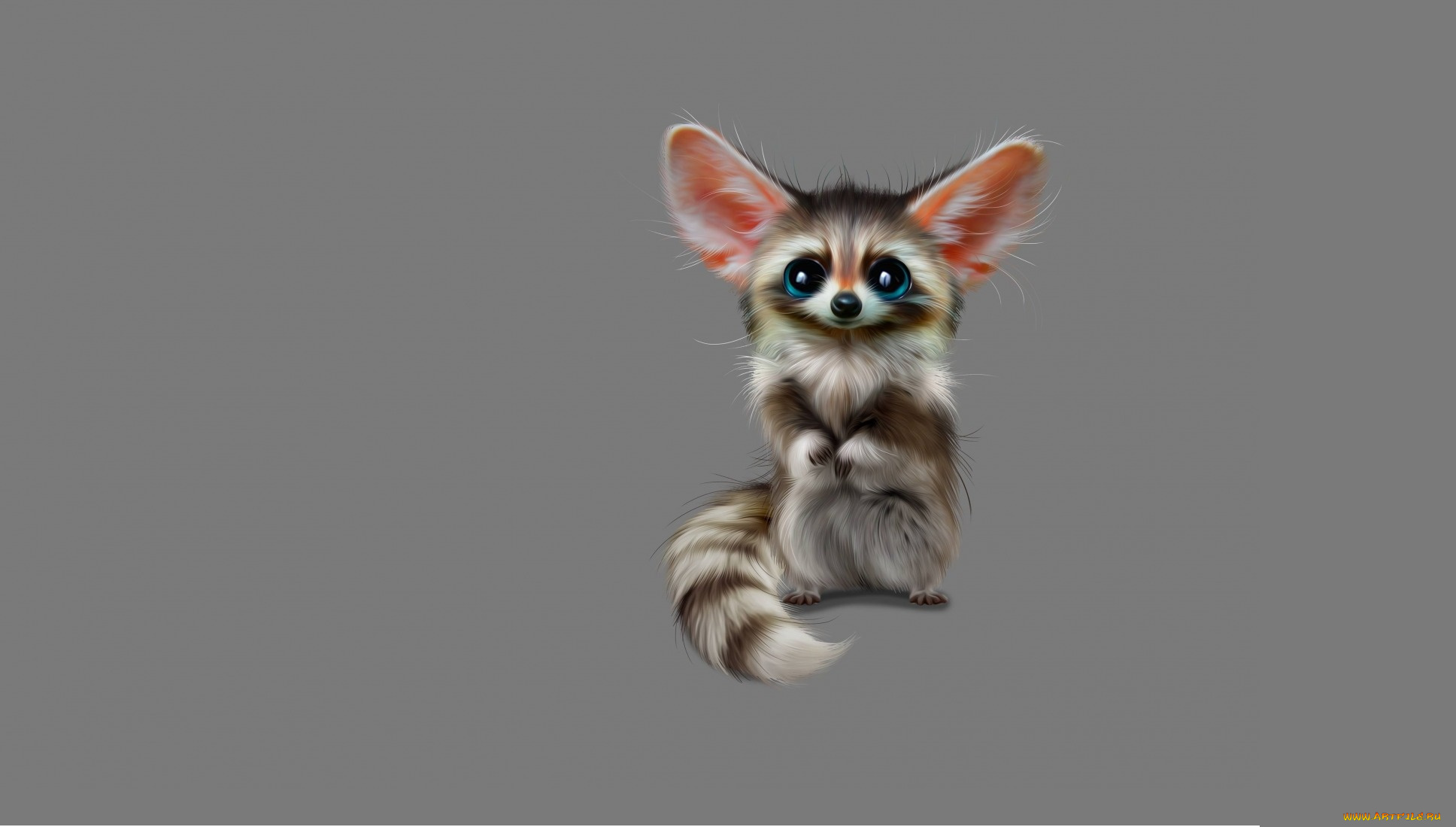 рисованное, животные, миленький, зверек