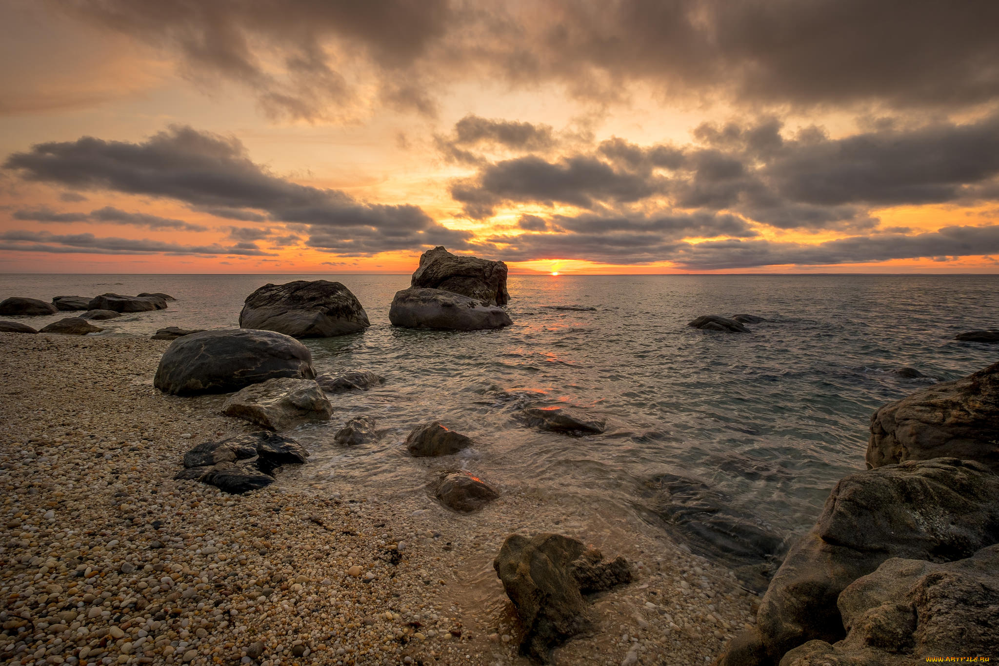 природа, побережье, простор