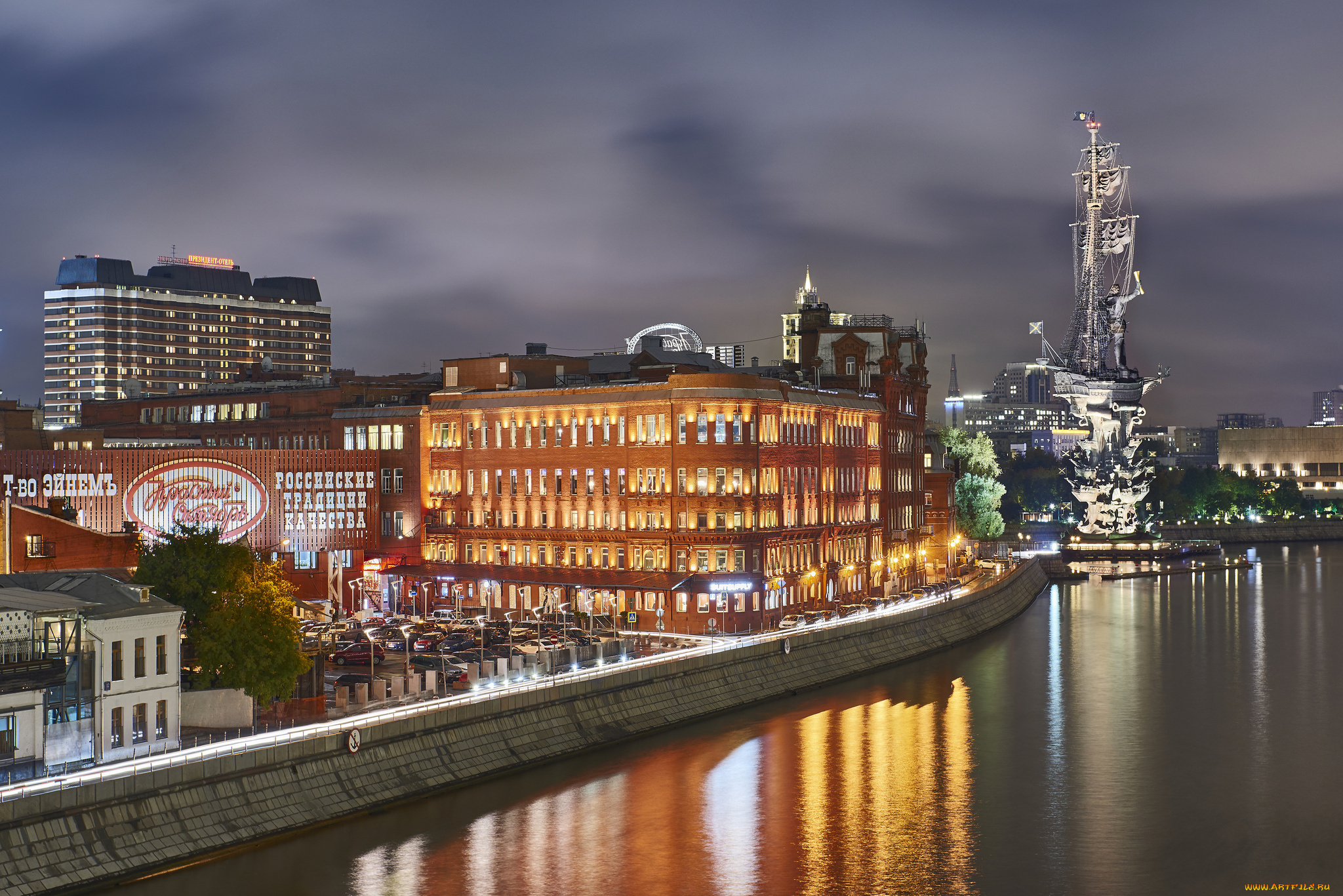 moscow, , russia, города, москва, , россия, простор, статуя, петра, великого, шоколадная, фабрика, красный, октябрь