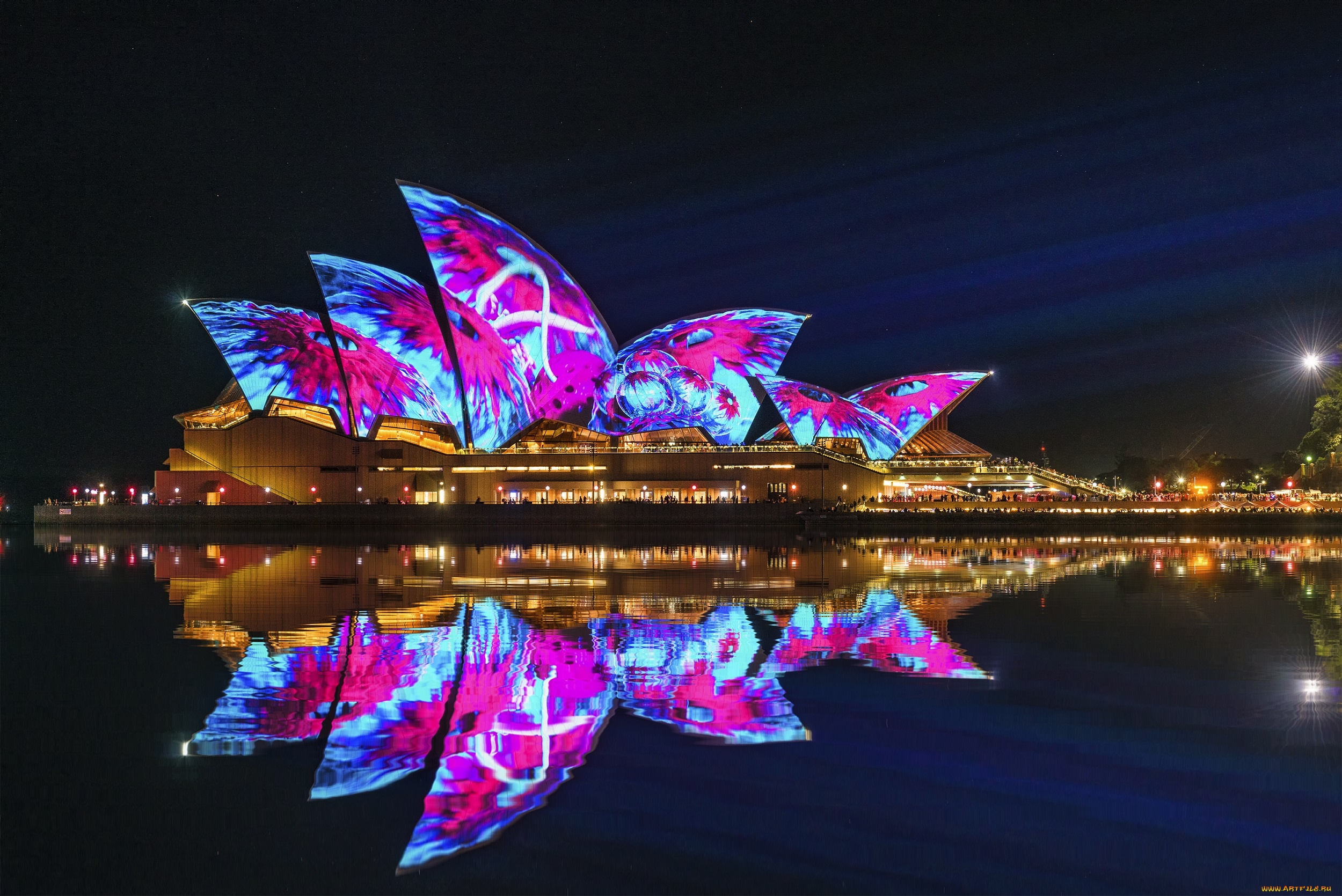 города, сидней, , австралия, сидней, австрия, ночной, город, ночные, огни