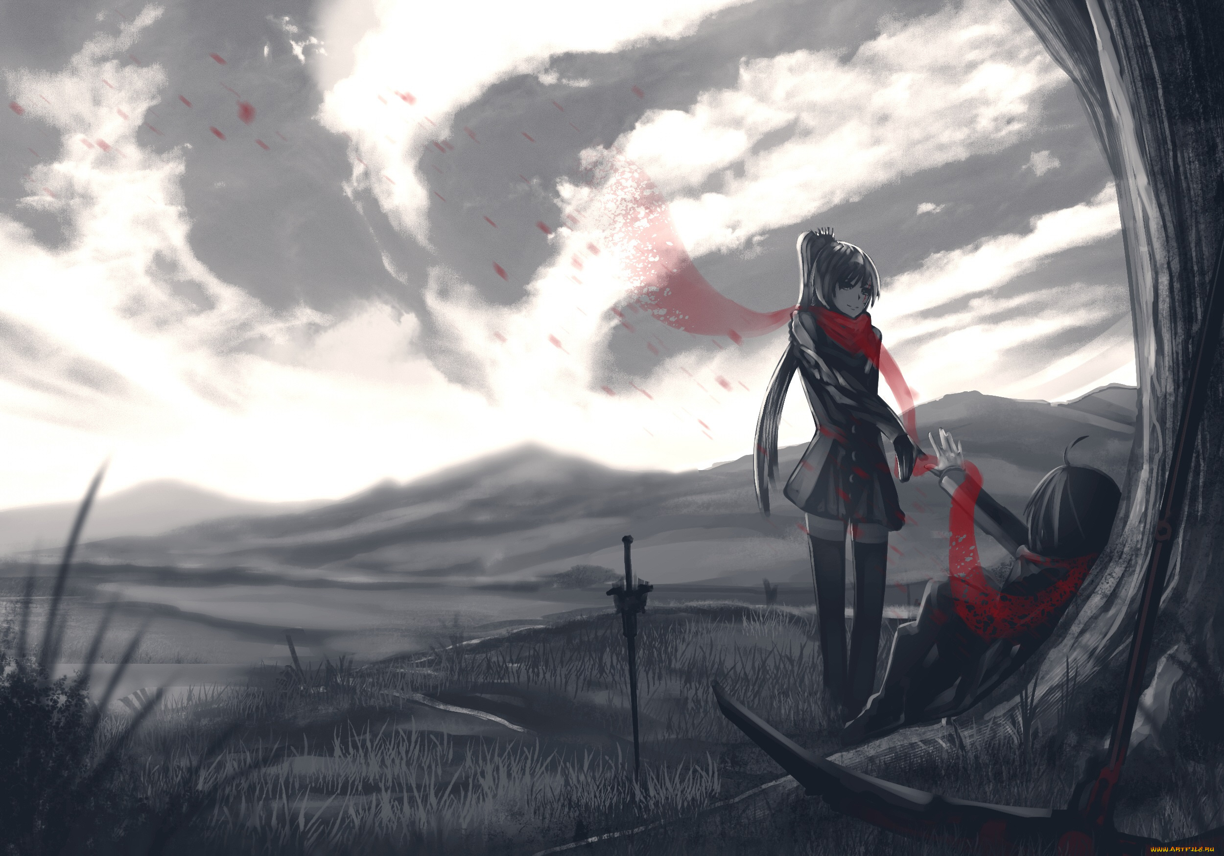 аниме, rwby, девушка