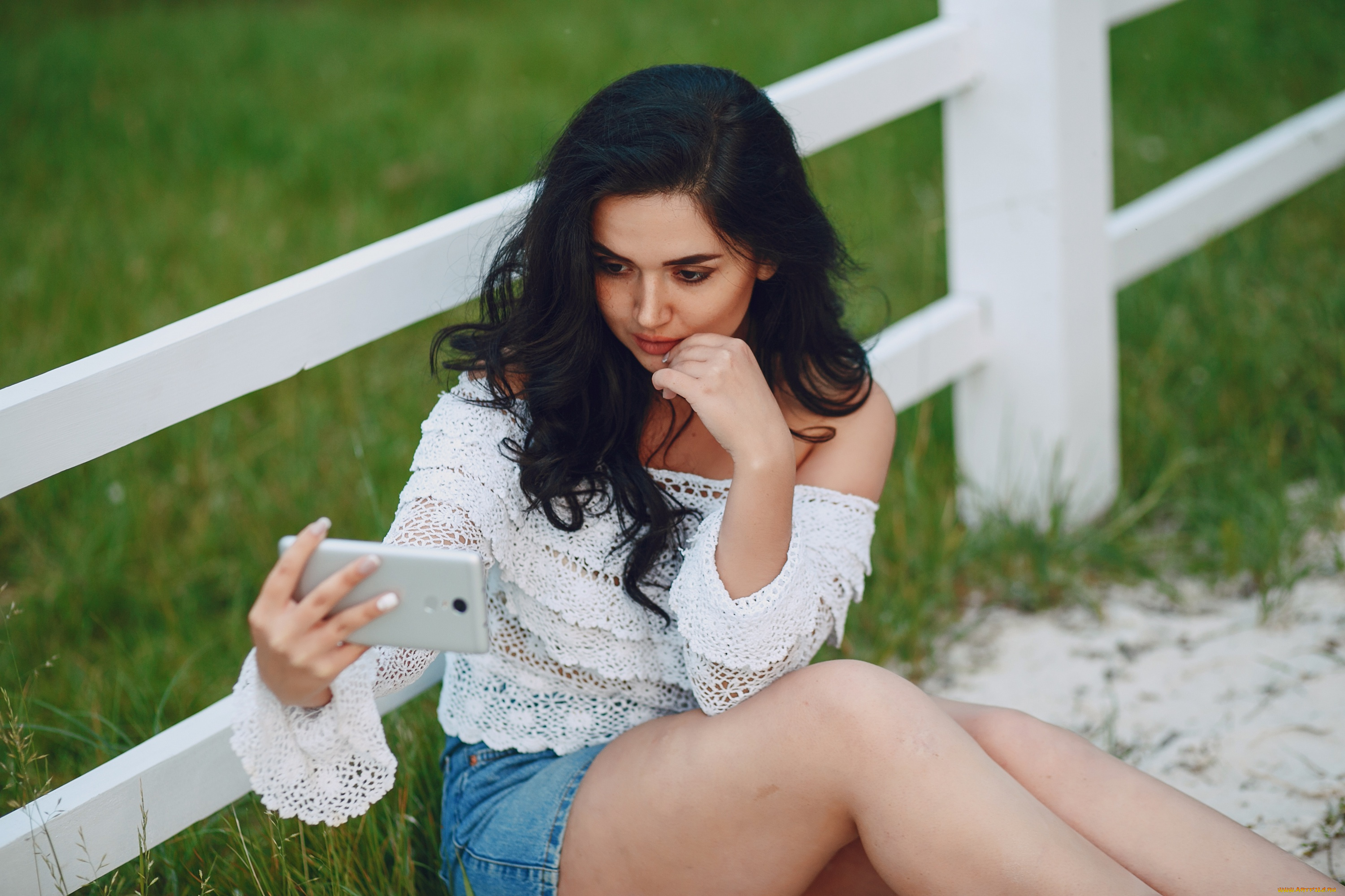 девушки, -unsort, , брюнетки, темноволосые, природа, шатенка, девушка