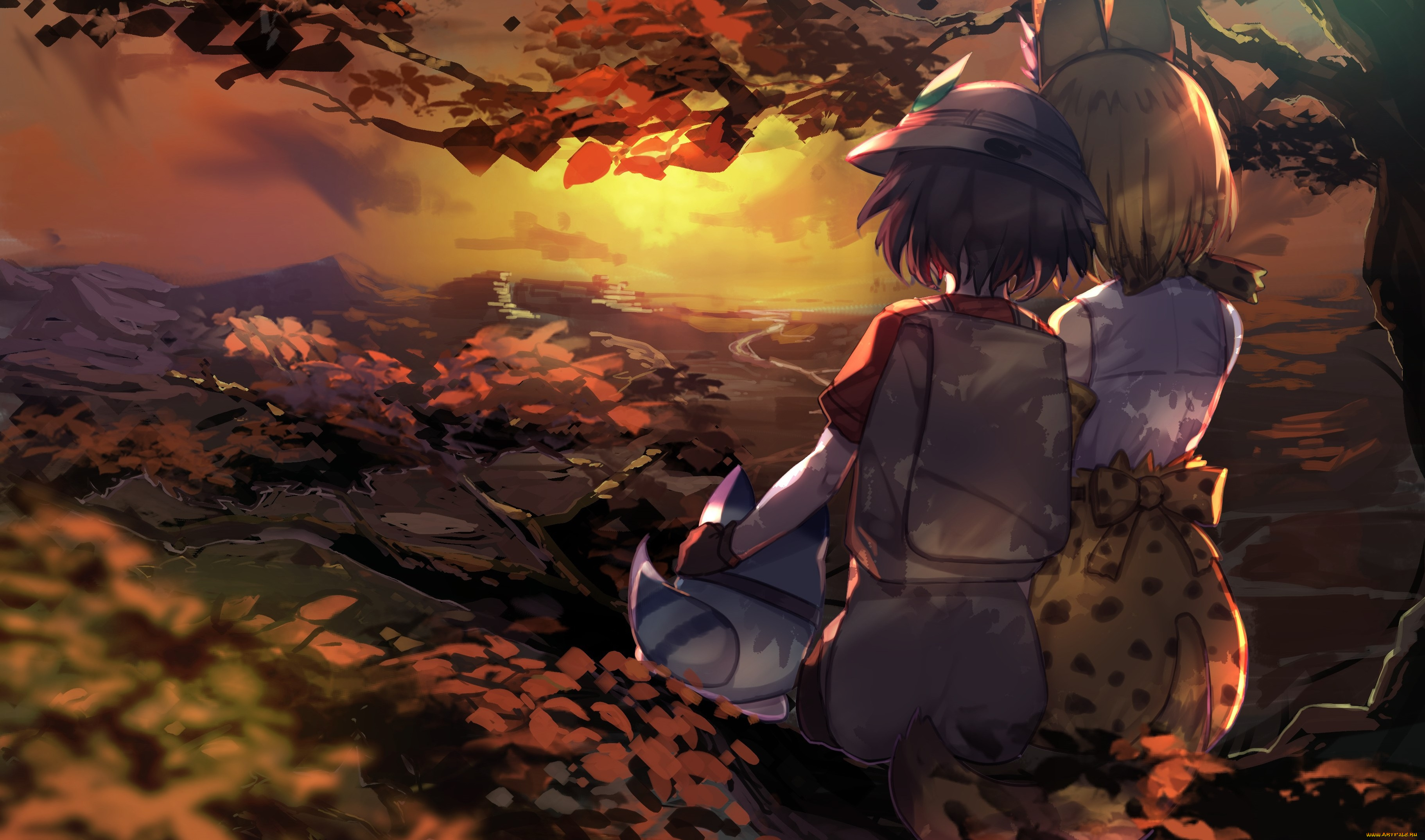 аниме, kemono, friends, девочки