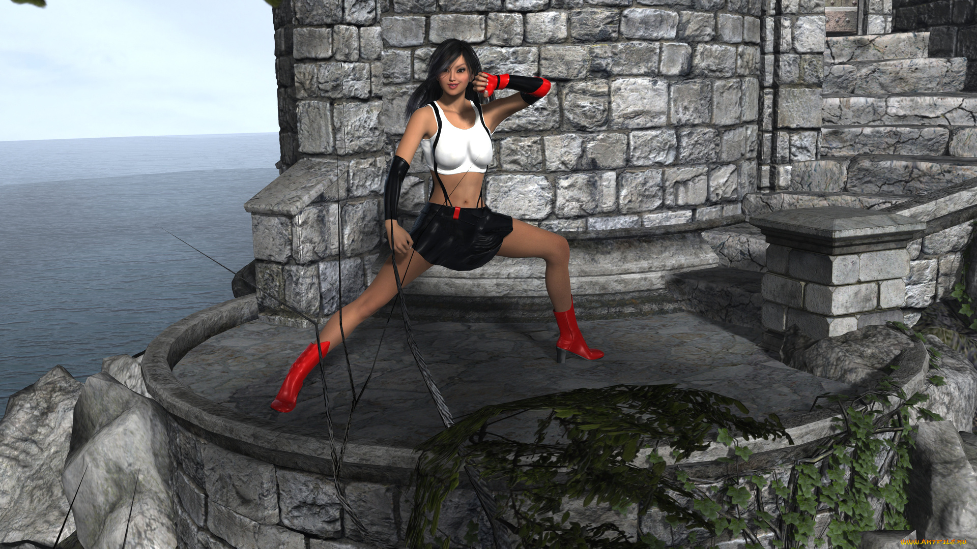 3д, графика, фантазия, , fantasy, девушка, взгляд, фон