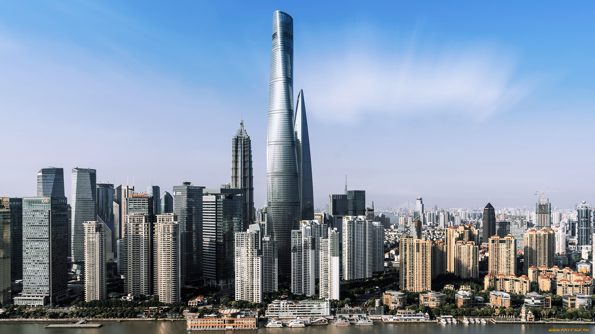 города, шанхай, , китай, шанхай, небоскребы, здания, город