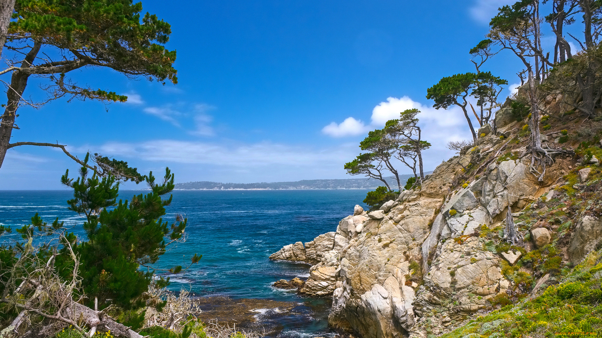 природа, побережье, простор