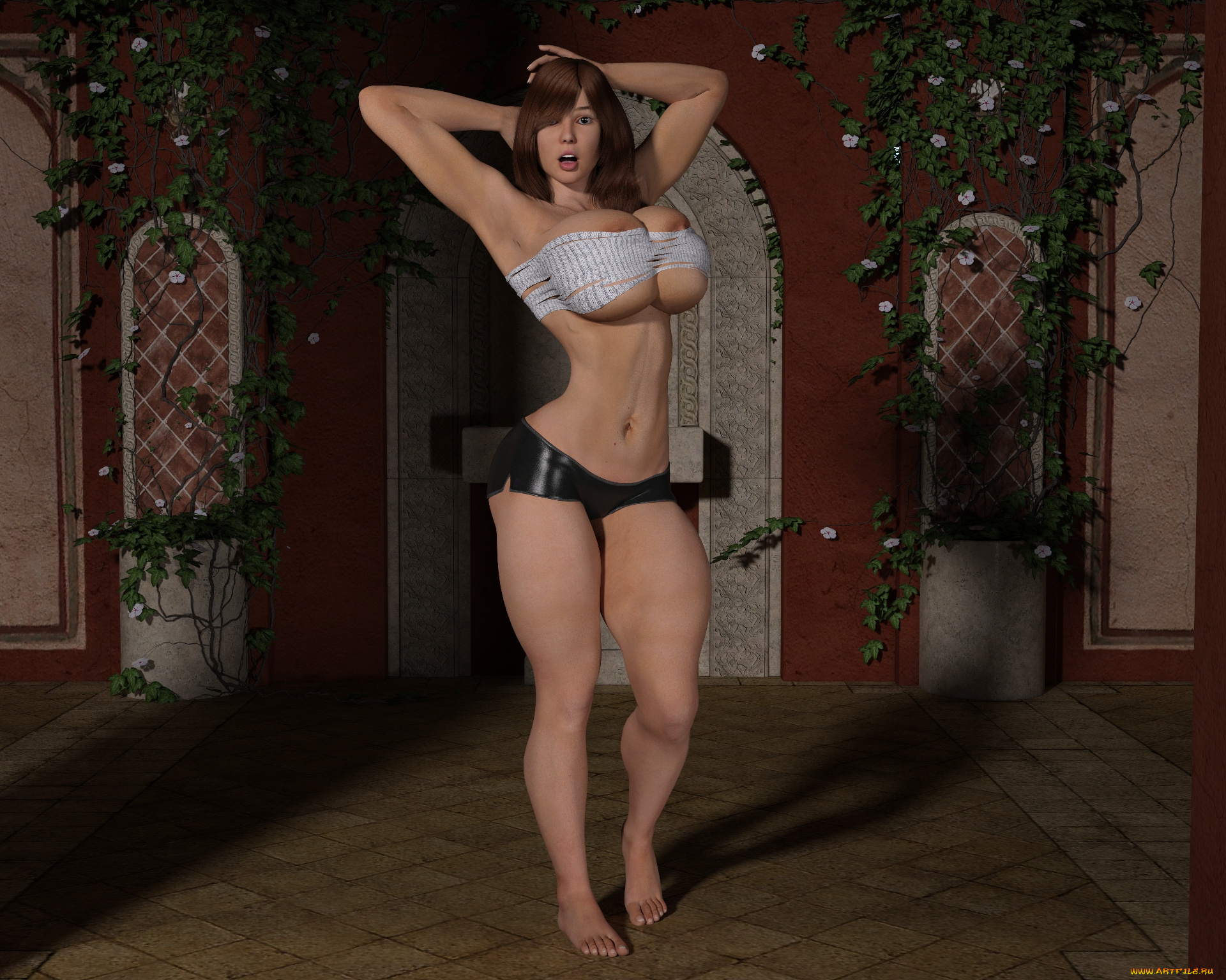 3д, графика, люди, , people, девушка, взгляд, фон