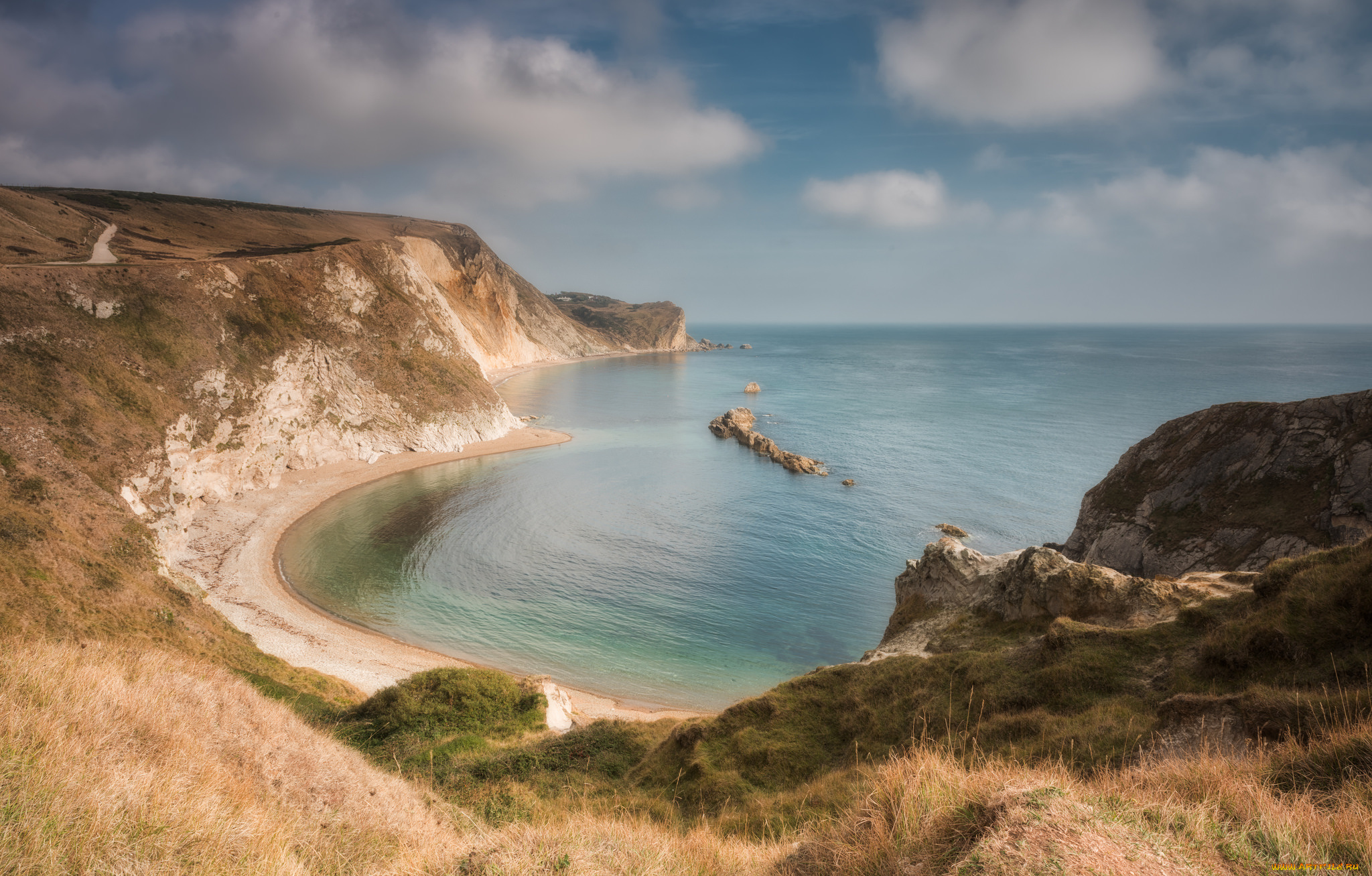 природа, побережье, простор