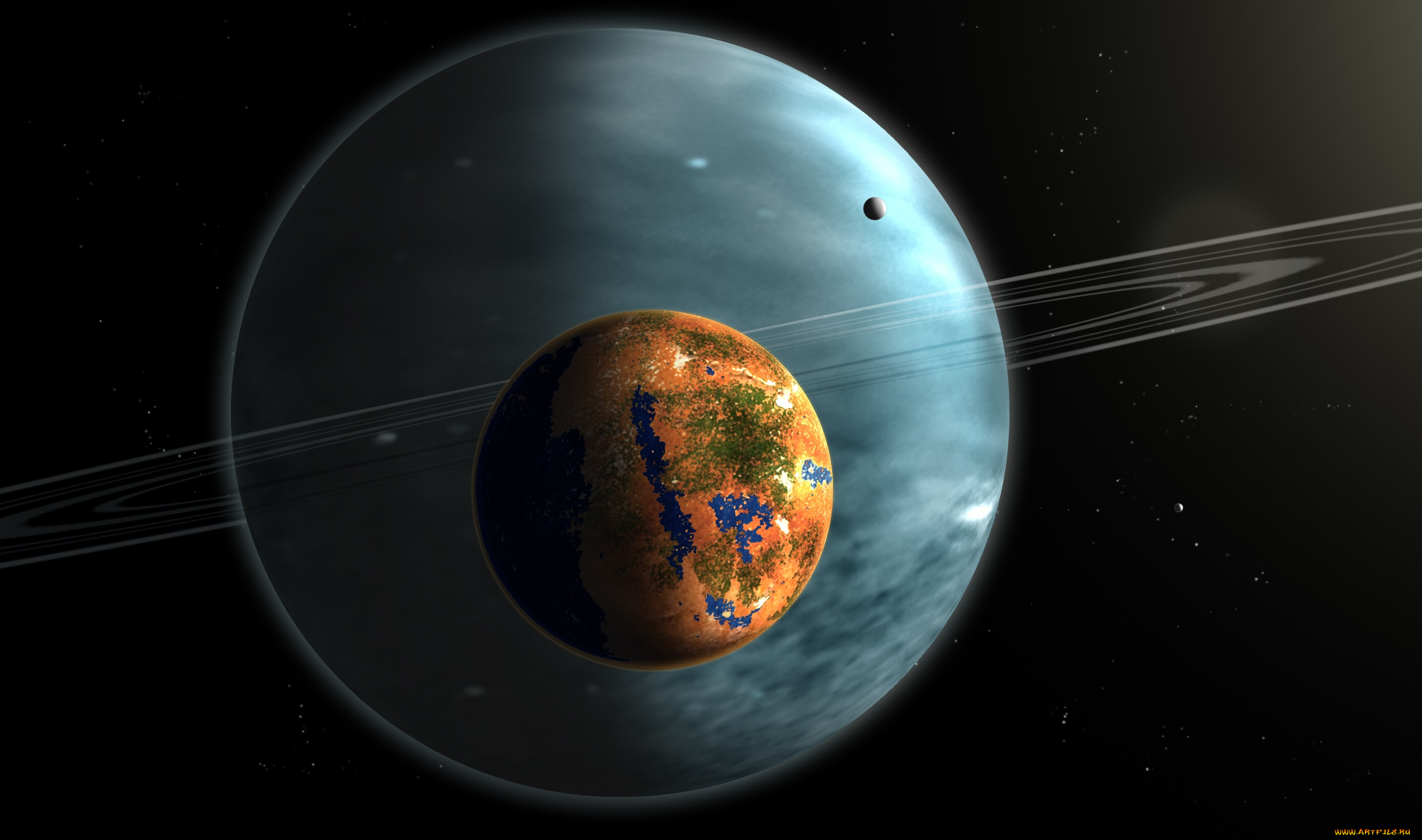 космос, арт, звезды, галактики, вселенная, планеты