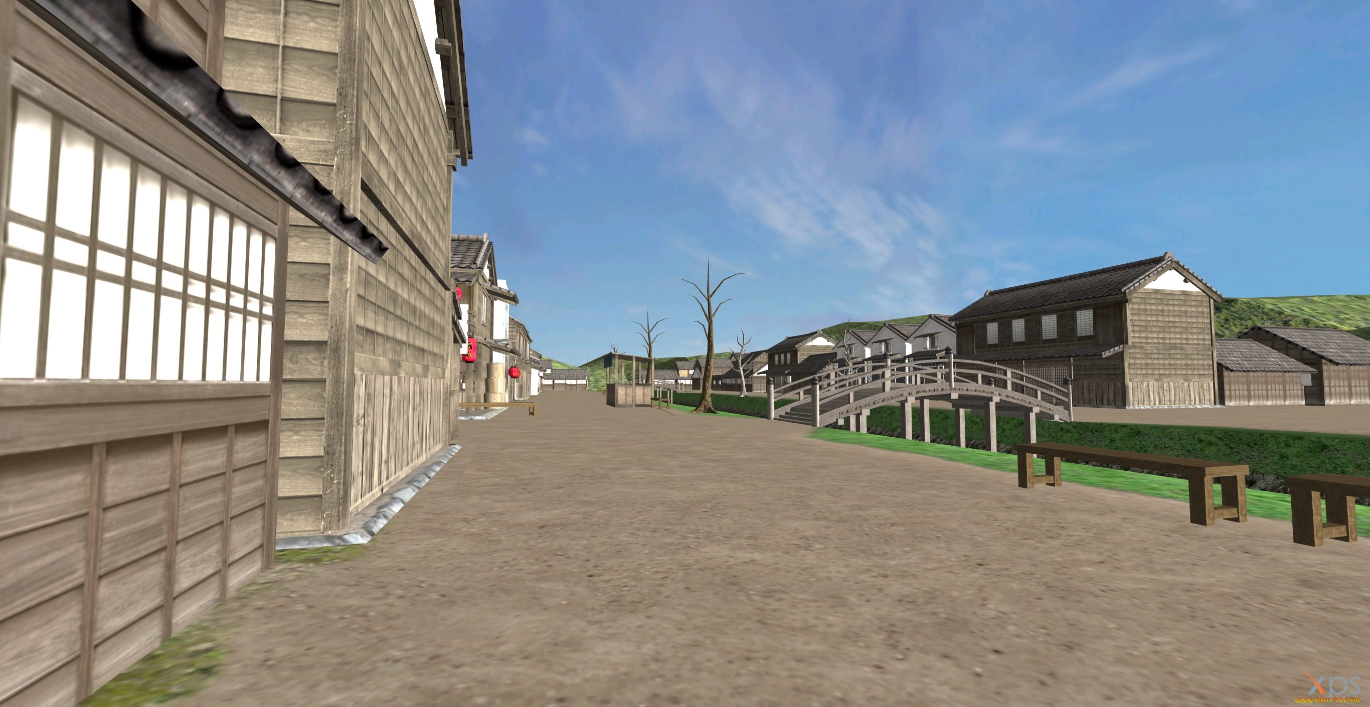 3д, графика, реализм, , realism, улица, дома