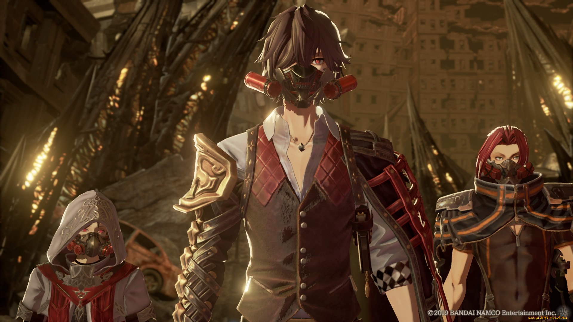 видео, игры, code, vein, люди, маски, амуниция, город