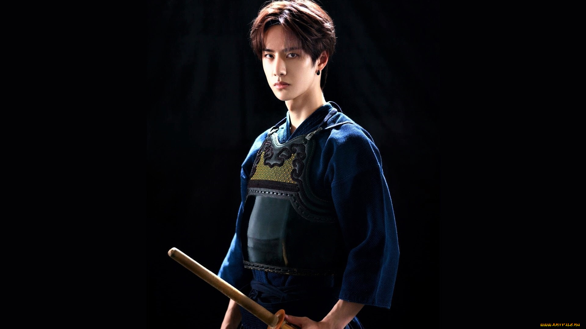 мужчины, wang, yi, bo, актер, певец, костюм, меч