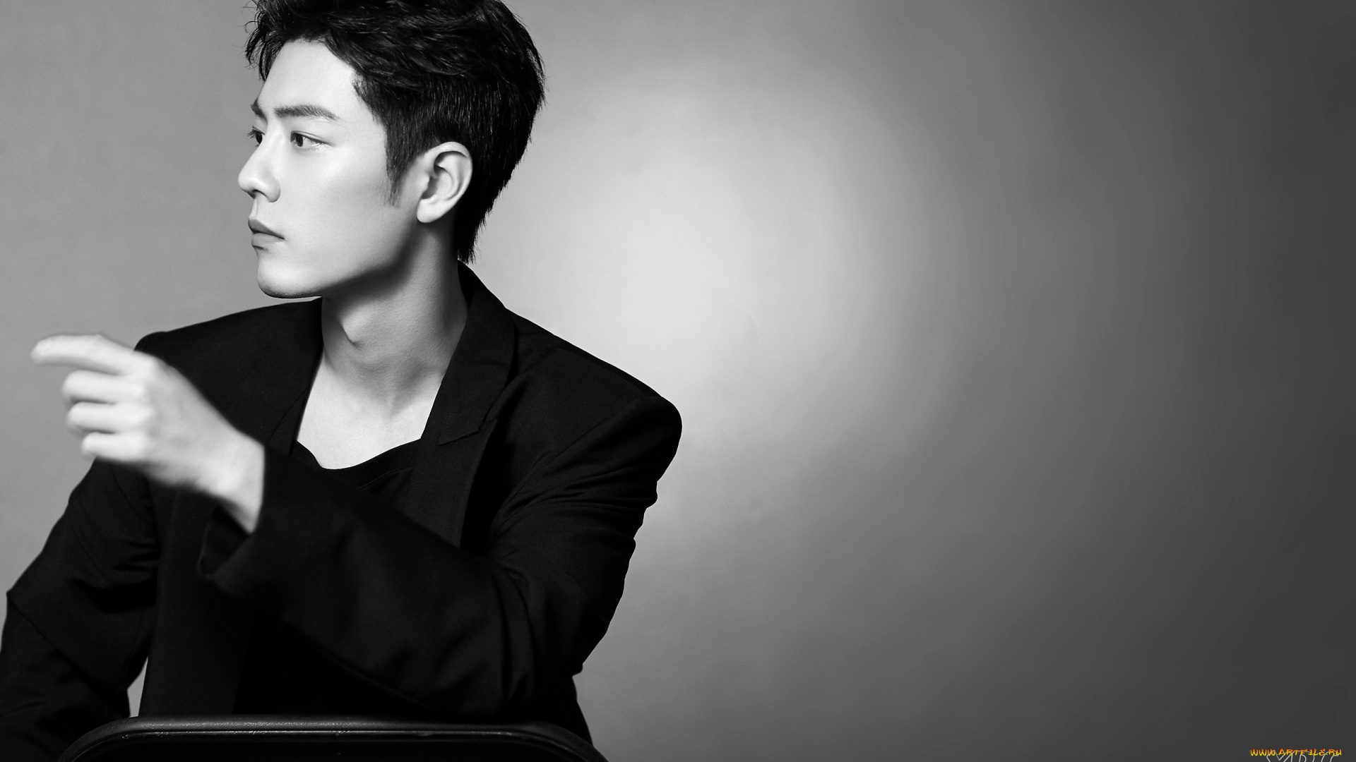 мужчины, xiao, zhan, актер, пиджак, стул