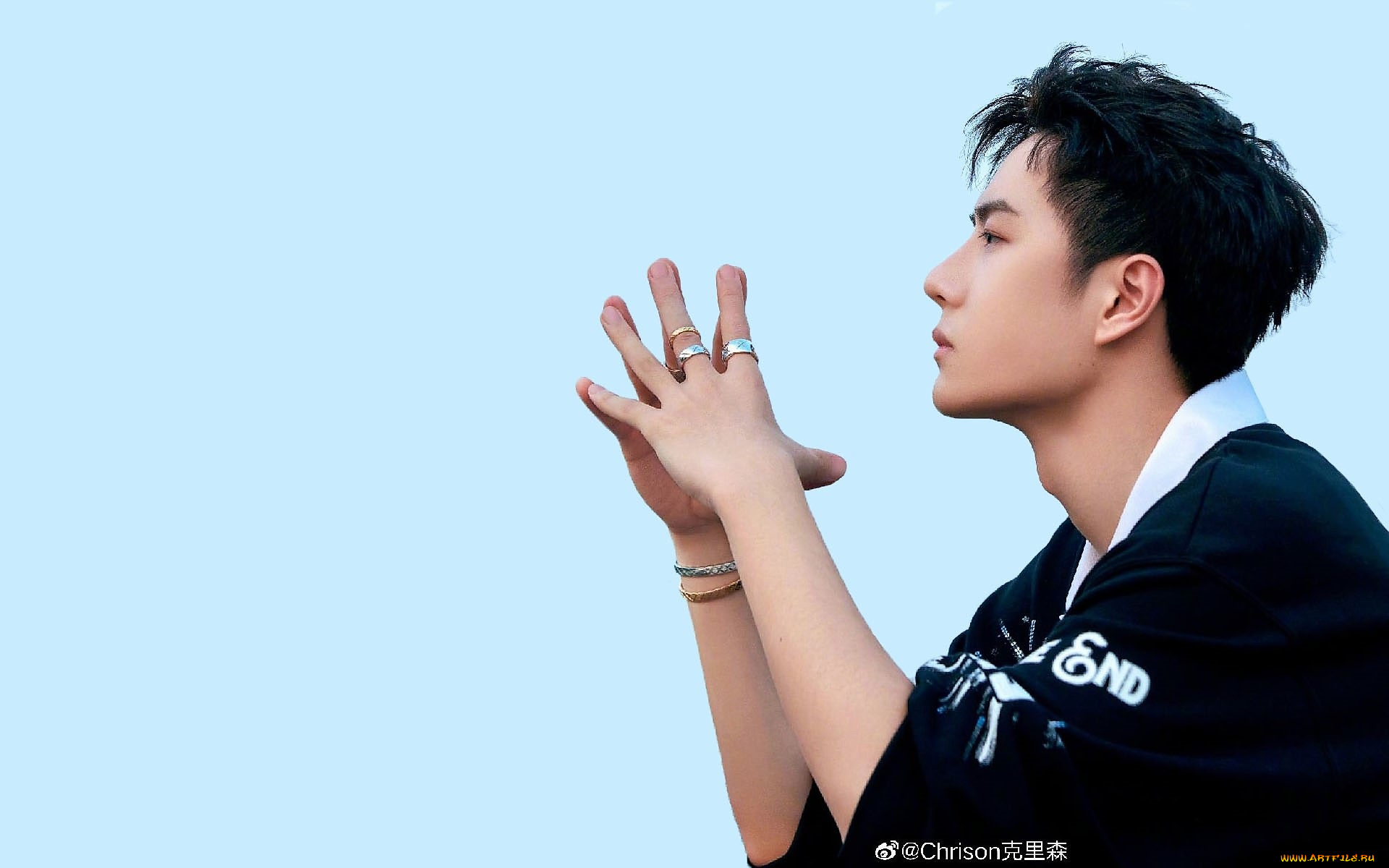 мужчины, wang, yi, bo, актер, певец, кольца