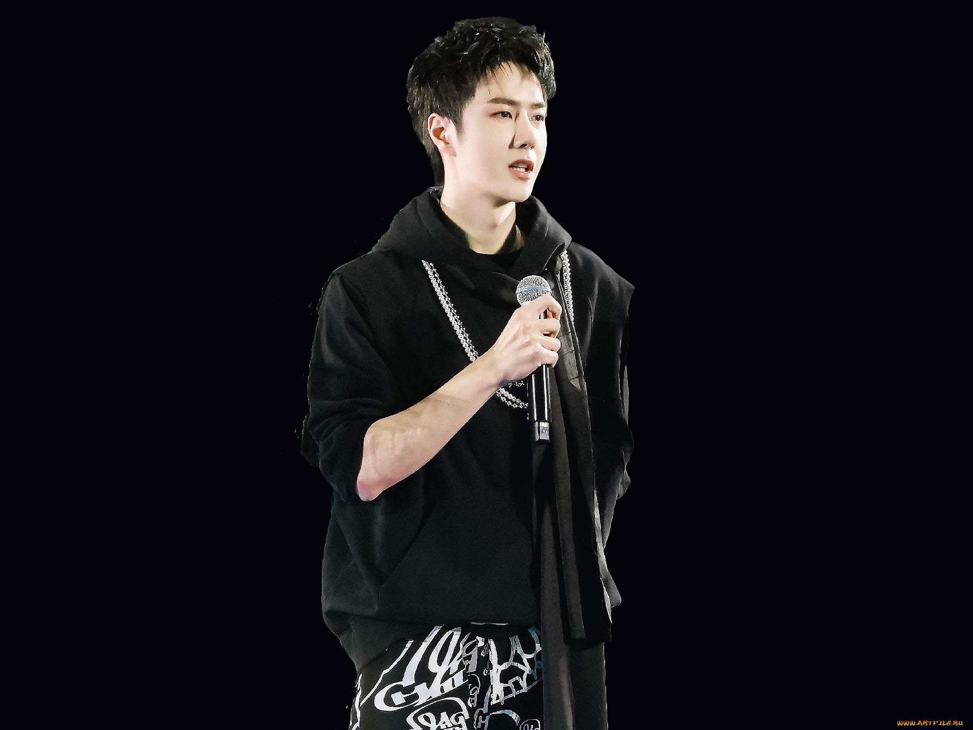 мужчины, wang, yi, bo, актер, певец, микрофон