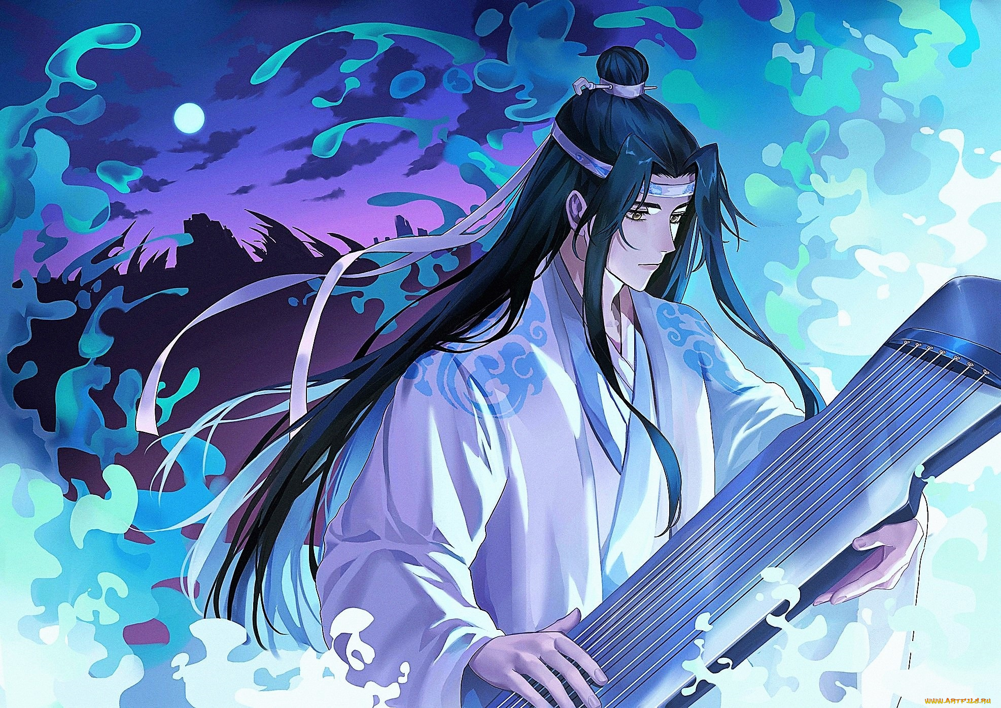 аниме, mo, dao, zu, shi, лань, ванцзи, гуцинь