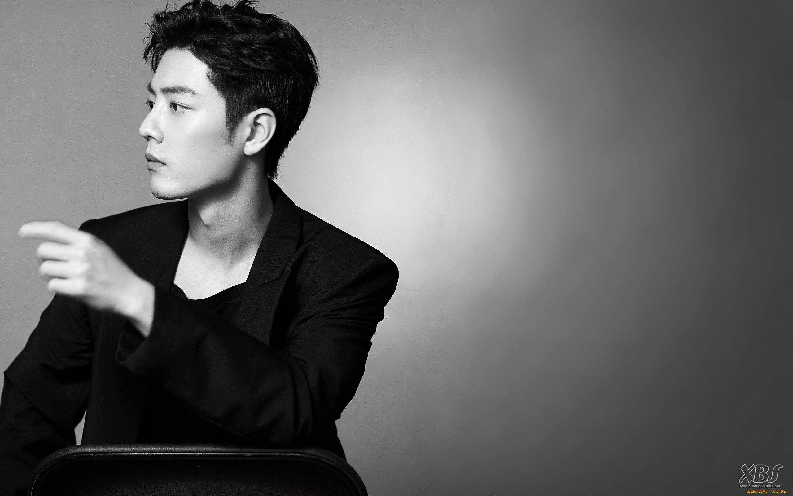 мужчины, xiao, zhan, актер, пиджак, стул