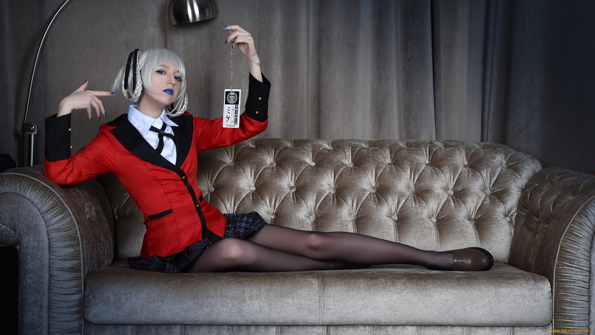 momo, девушки, образ, диван, карточка