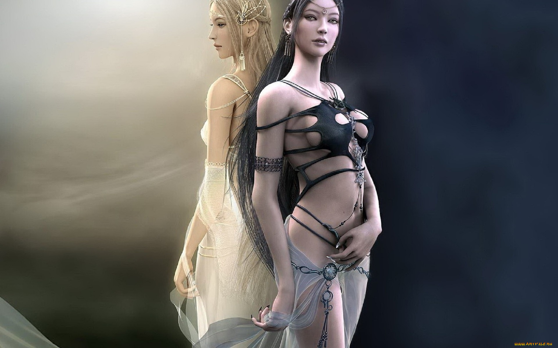 видео, игры, shaiya, , light, and, darkness, девушки