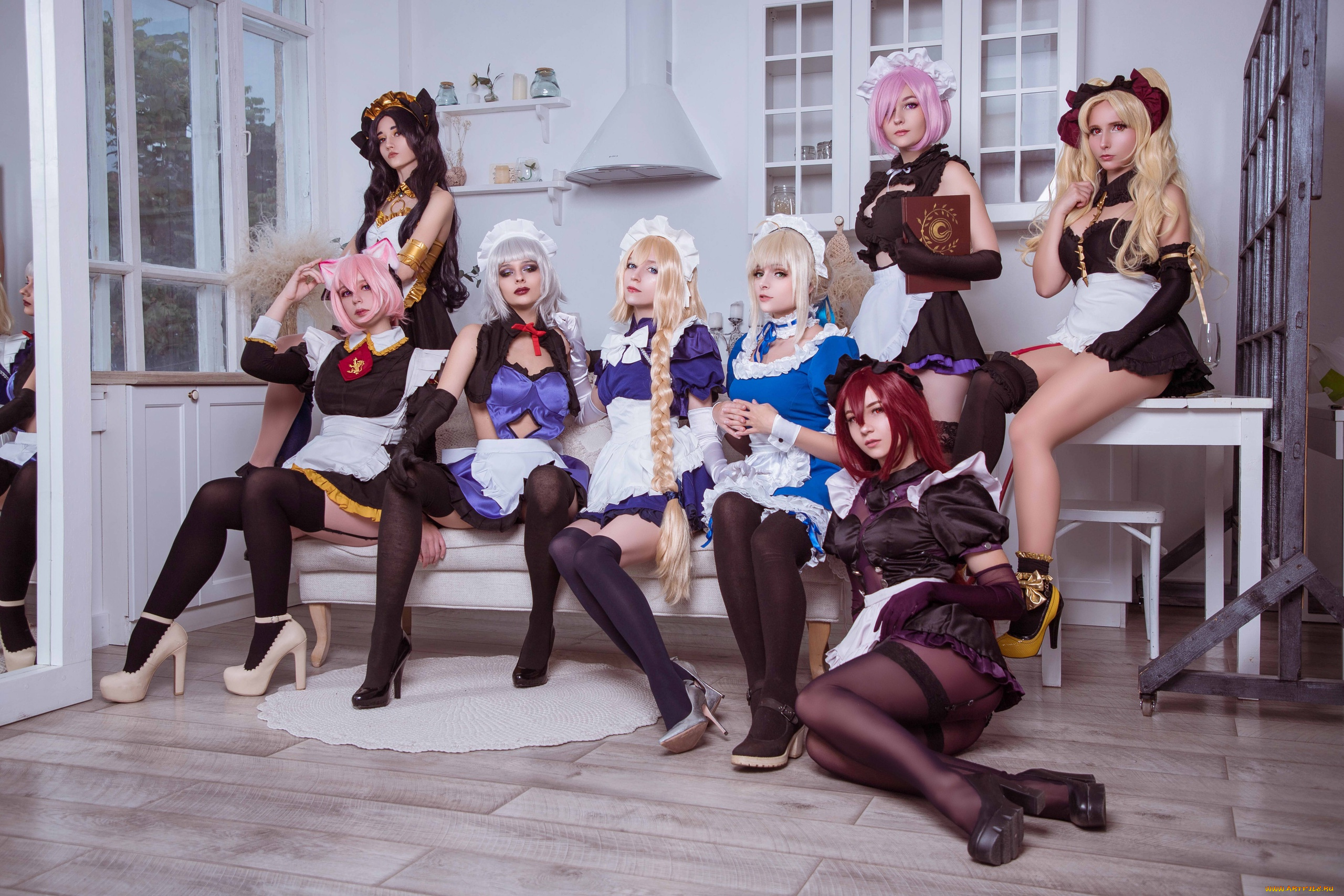 девушки, -, креатив, , косплей, образы, костюмы, горничные, комната