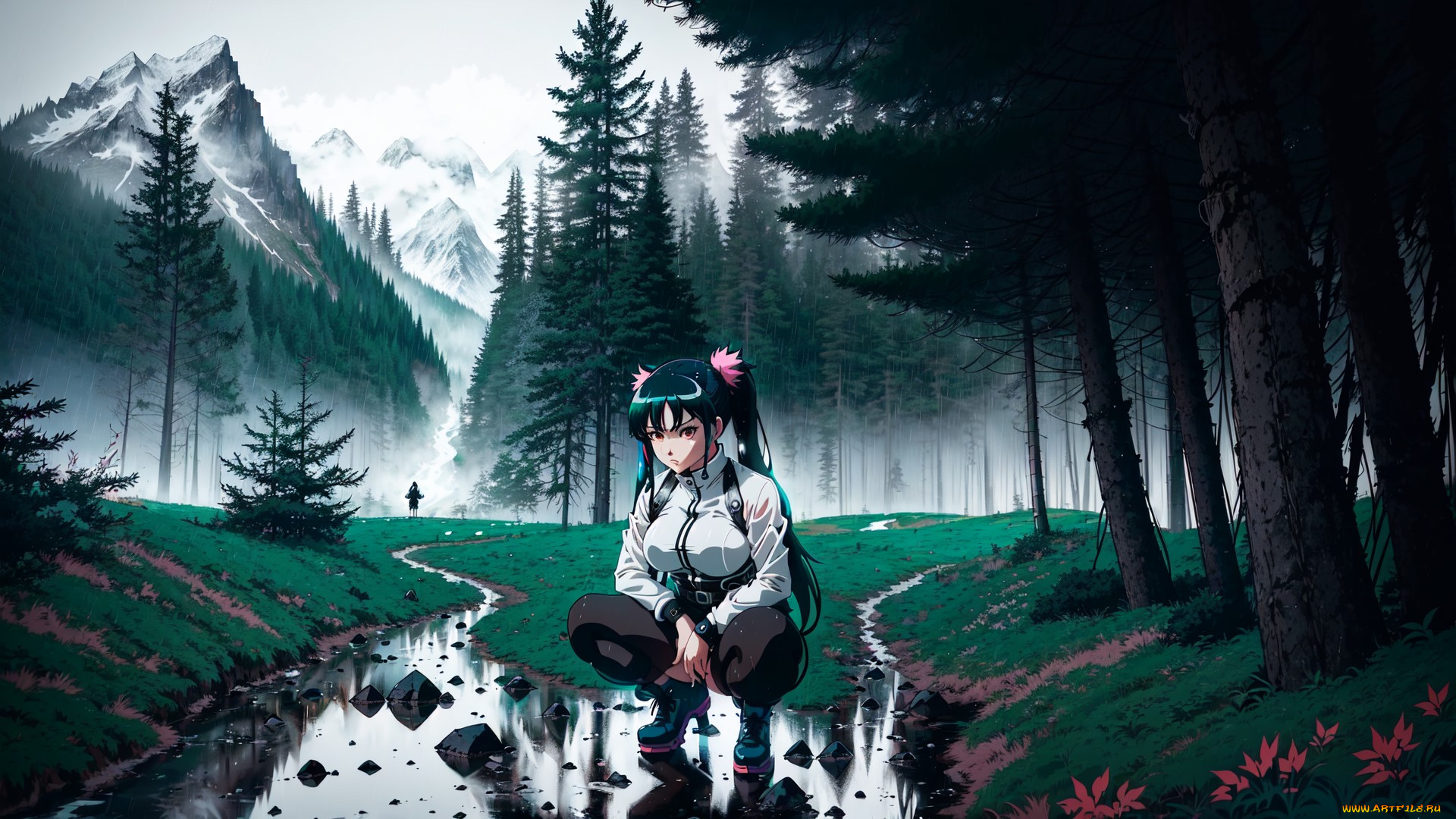 аниме, пейзажи, , природа, нейросети, графика, нейроарт, ai, art, нейронные, сети, рисунки, нейро, искусство