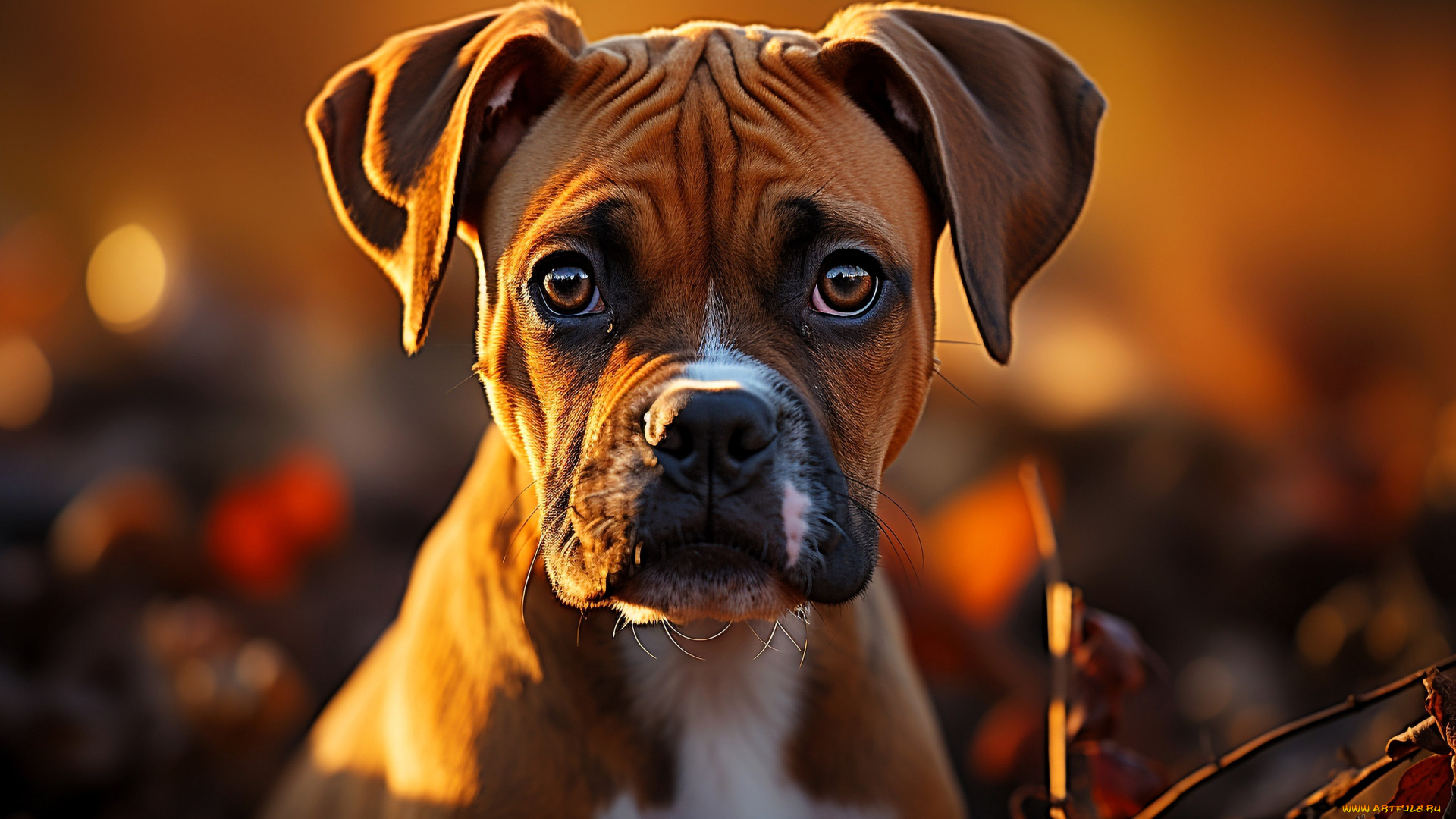 3д, графика, животные, , animals, собака, голова, боксер