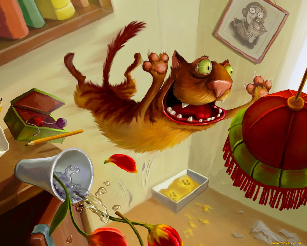 рисованные, животные