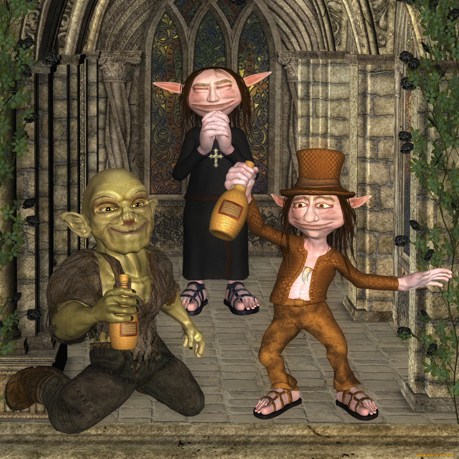 3д, графика, elves, эльфы