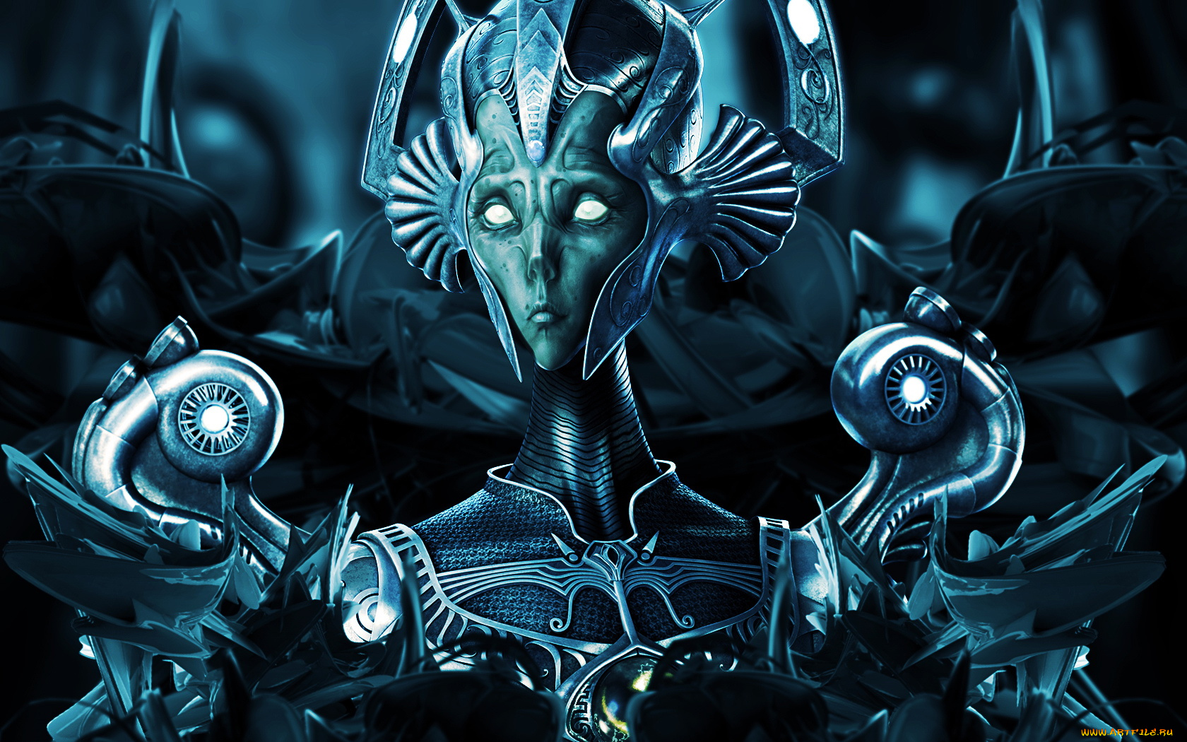 фэнтези, существа, синий