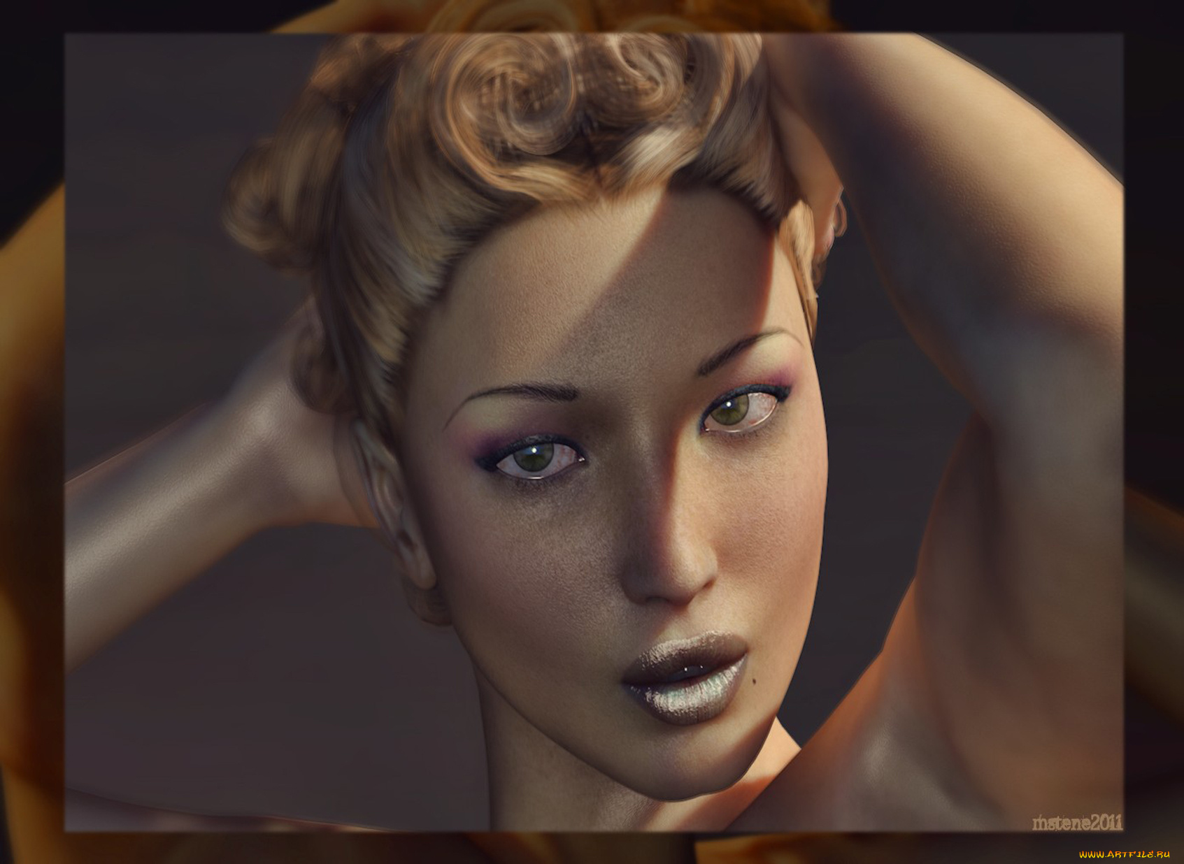 3д, графика, portraits, портрет, взгляд, девушка