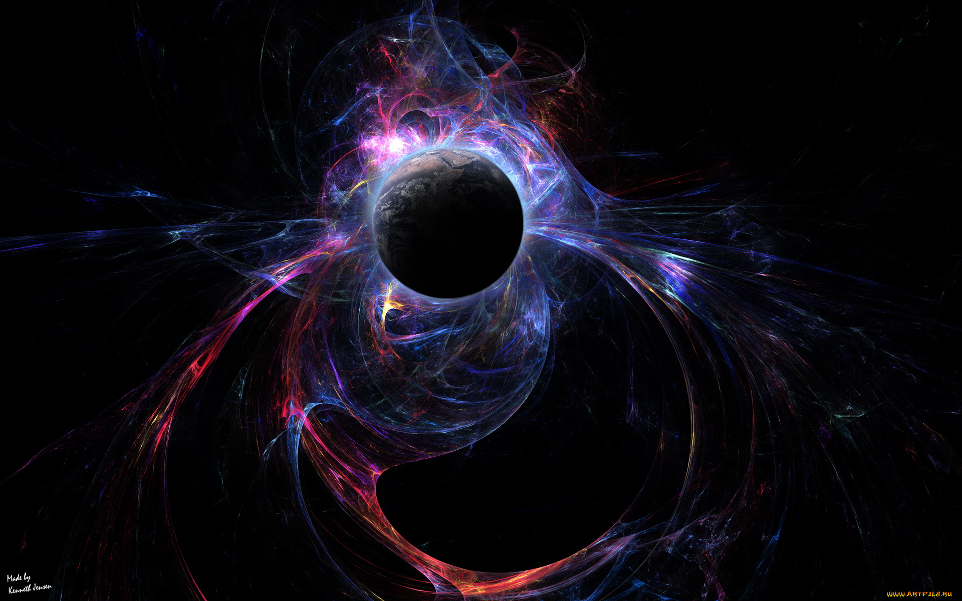 космос, арт, планеты, звёзды, вселенная