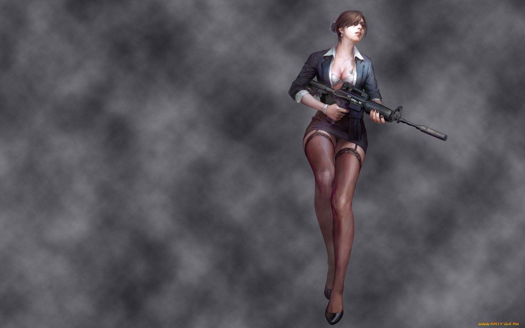 counter, strike, online, видео, игры, девушка, пушка