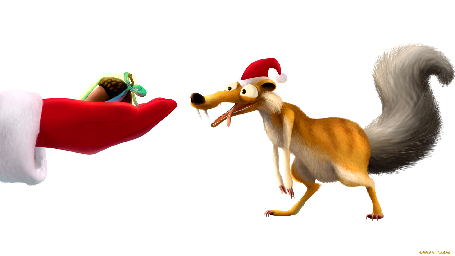 ледниковый, период, мультфильмы, ice, age, орех, новый, год, белка, scrat, подарок, радость