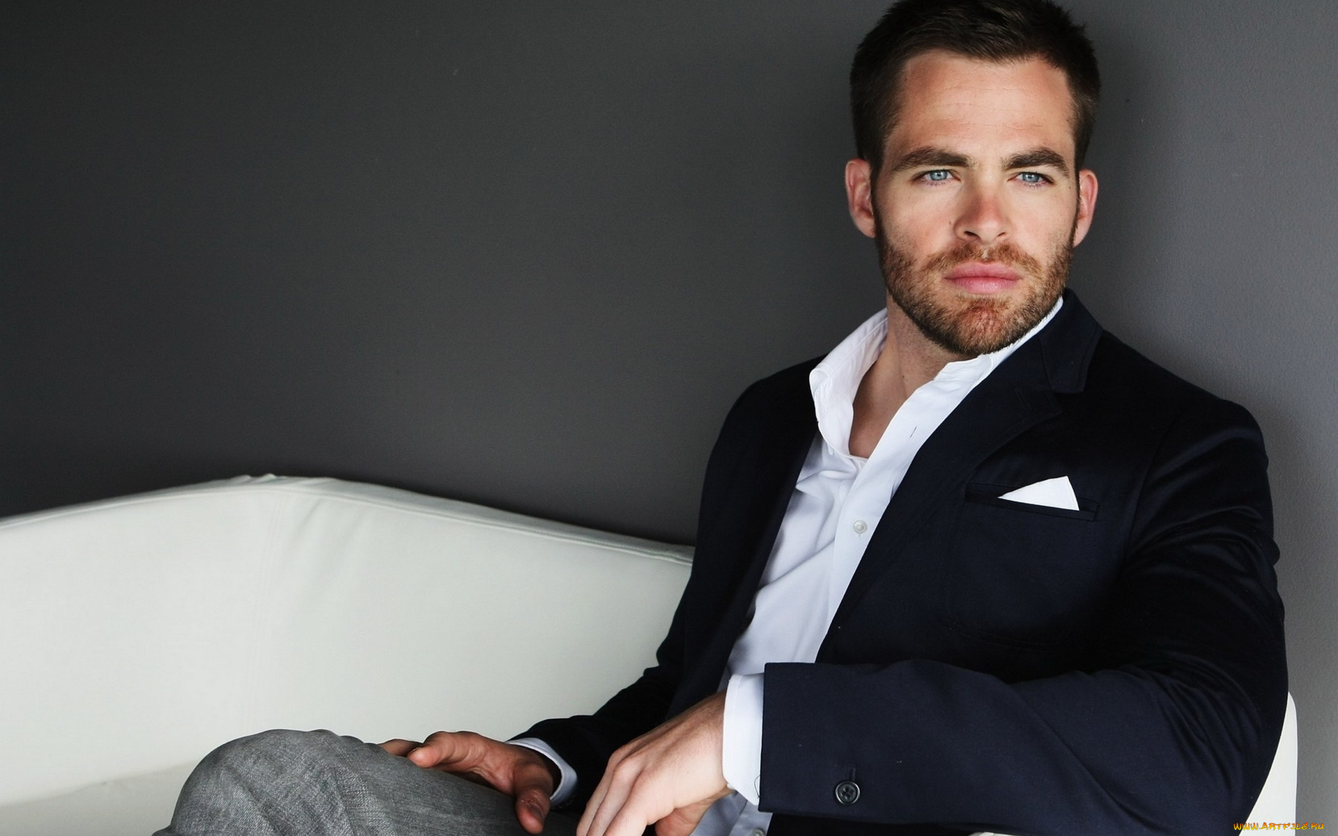 мужчины, chris, pine, щетина