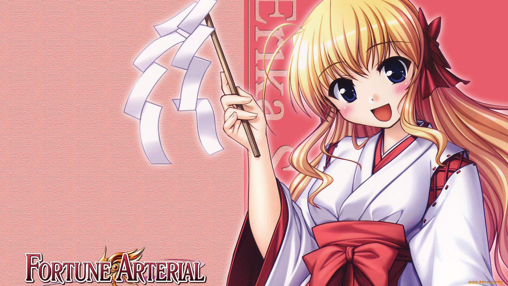 аниме, fortune, arterial, взгляд, девушка