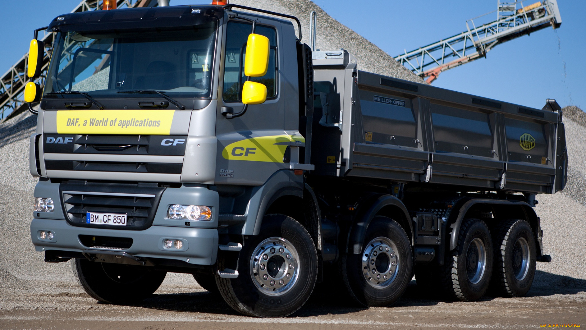 автомобили, daf, 2006г, tipper, cab, day, fad, 8x4, cf85-410