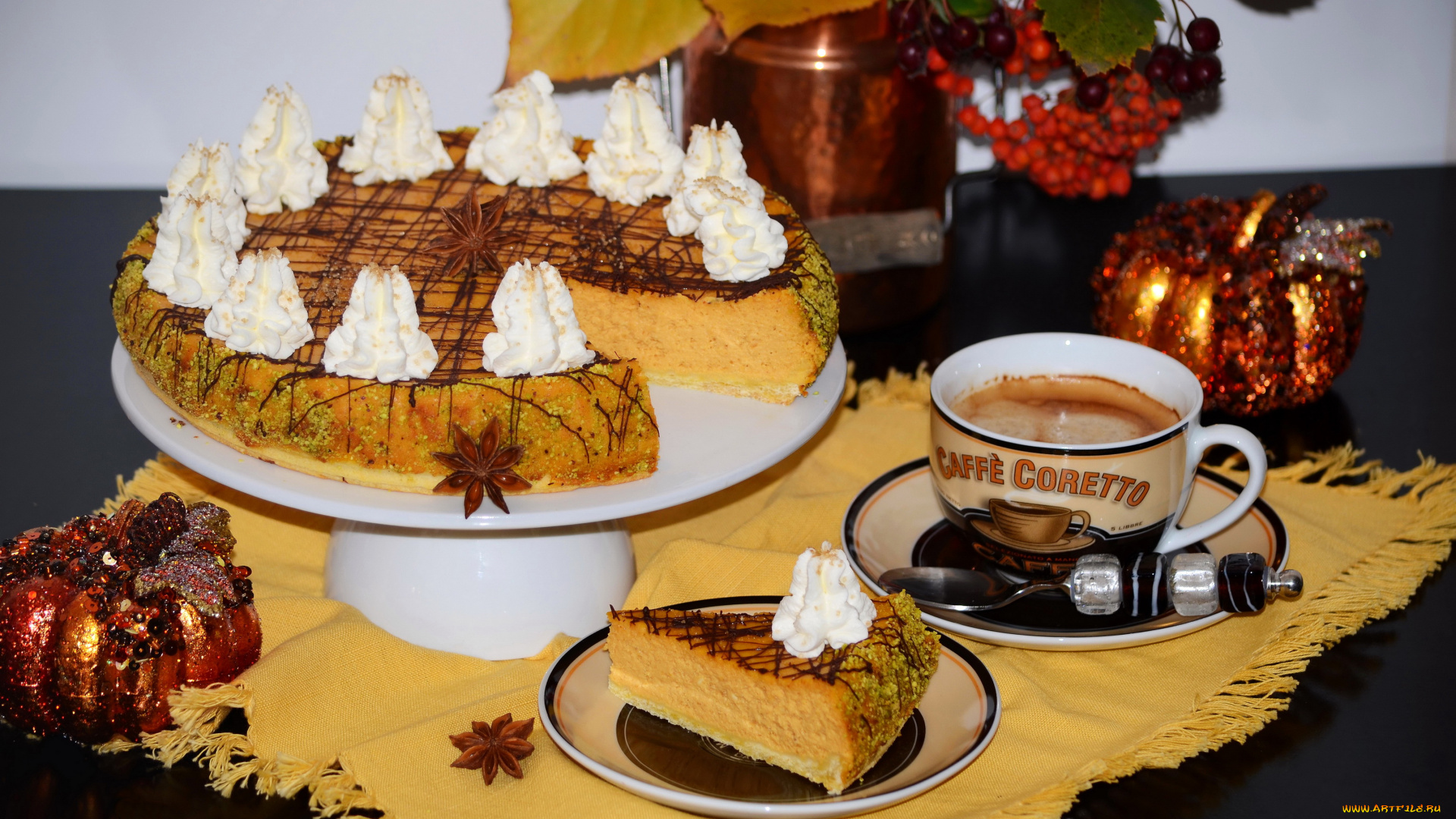 еда, торты, ложка, чашка, кофе, торт, свеча