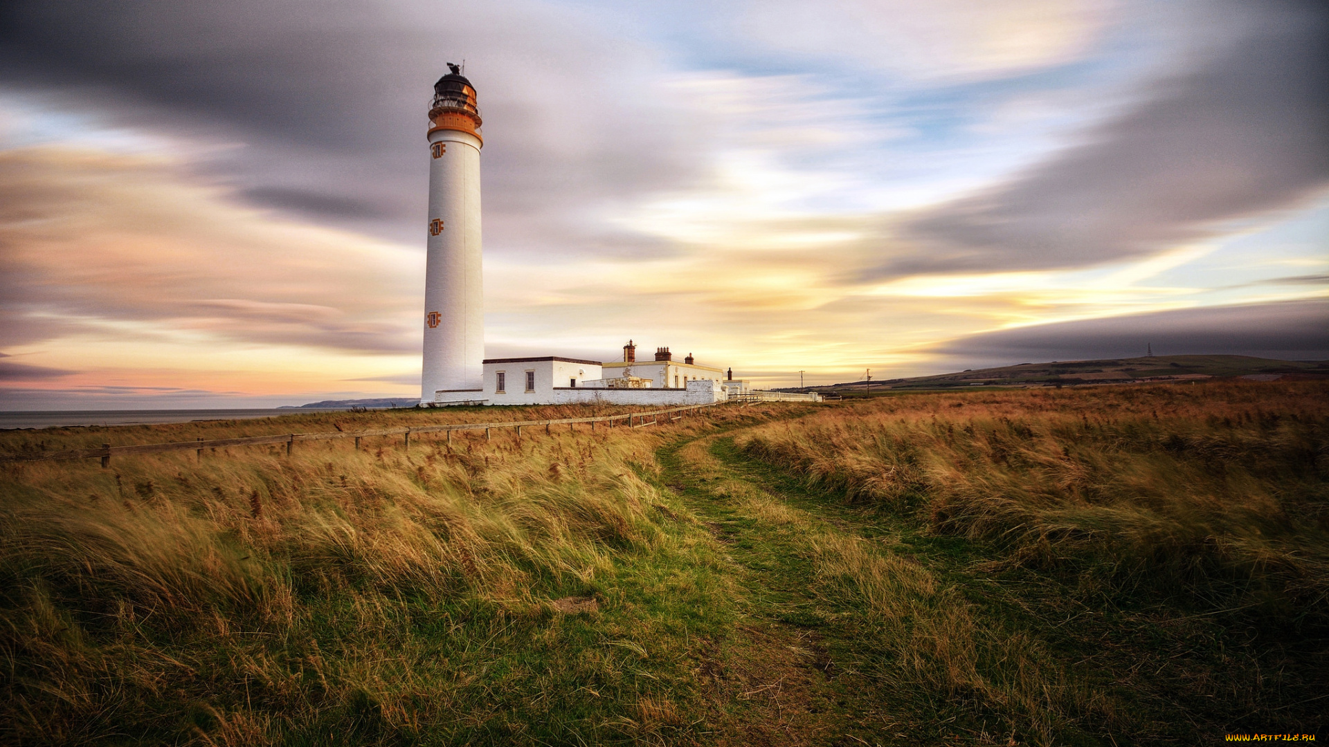 природа, маяки, поле, трава, маяк