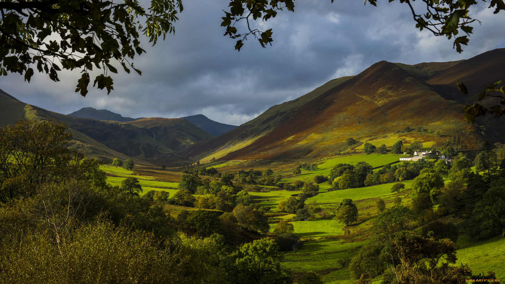 природа, пейзажи, горы, долина