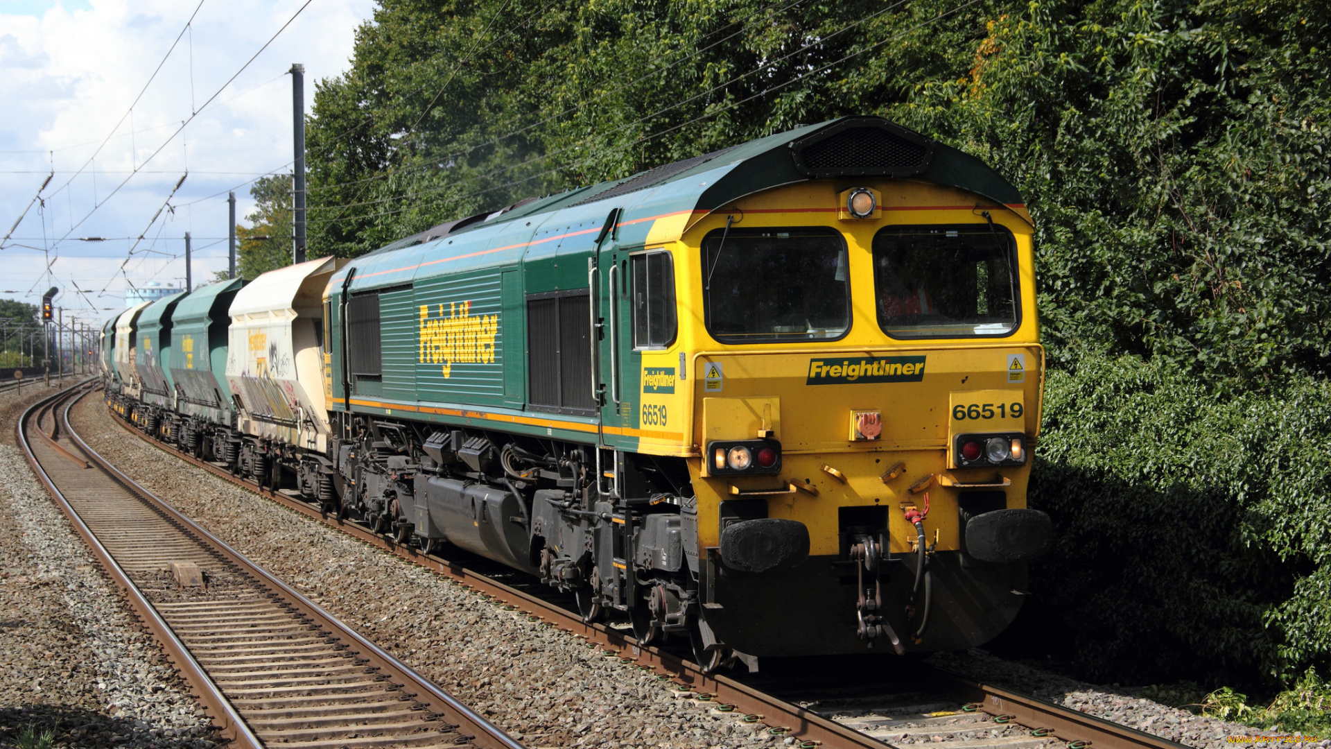 техника, поезда, железная, дорога, локомотив, состав