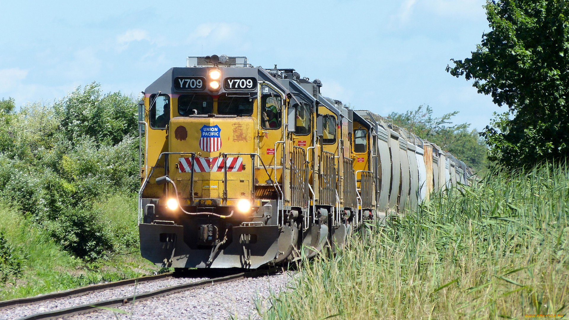 техника, поезда, железная, дорога, локомотив, состав