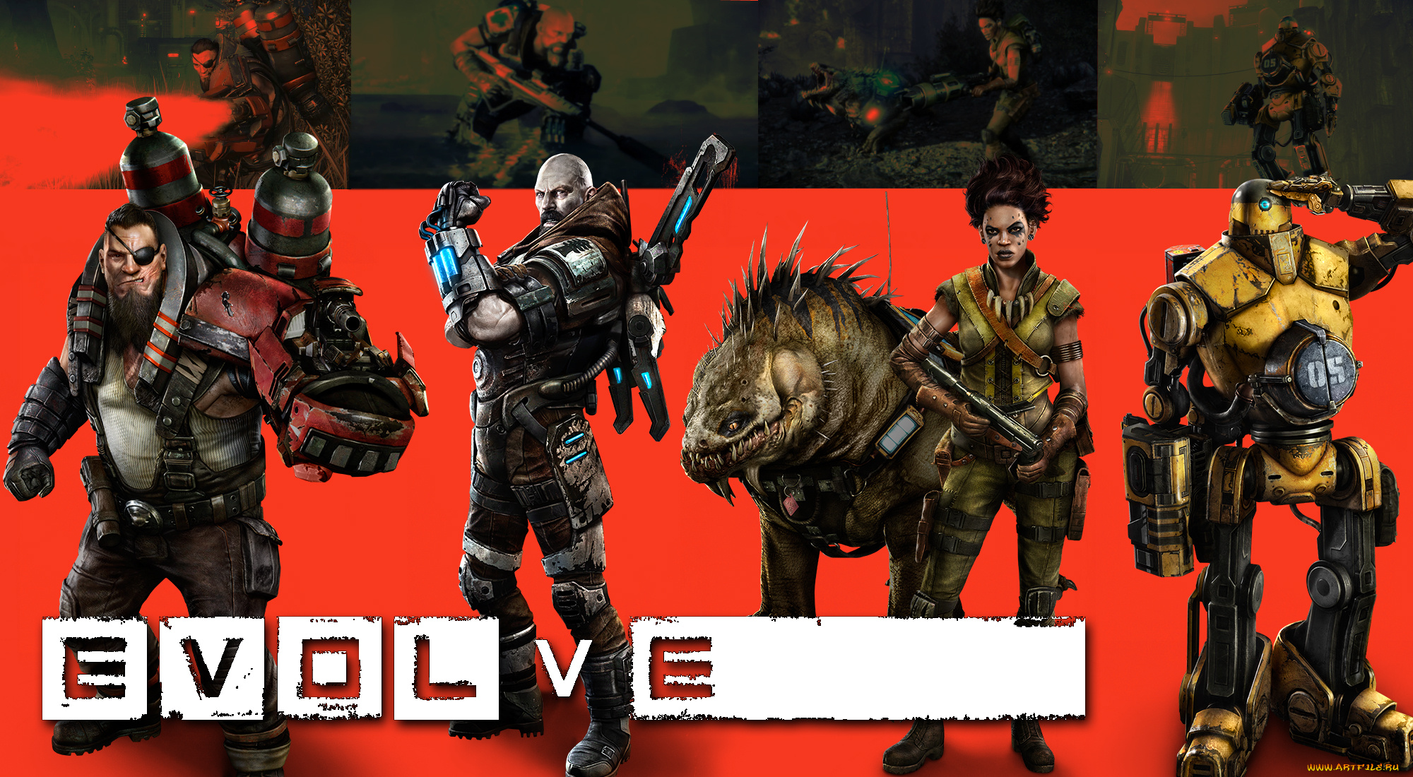видео, игры, evolve, daisy, trapper, maggie, lazarus, medic, assault, hyde, робот, bucket