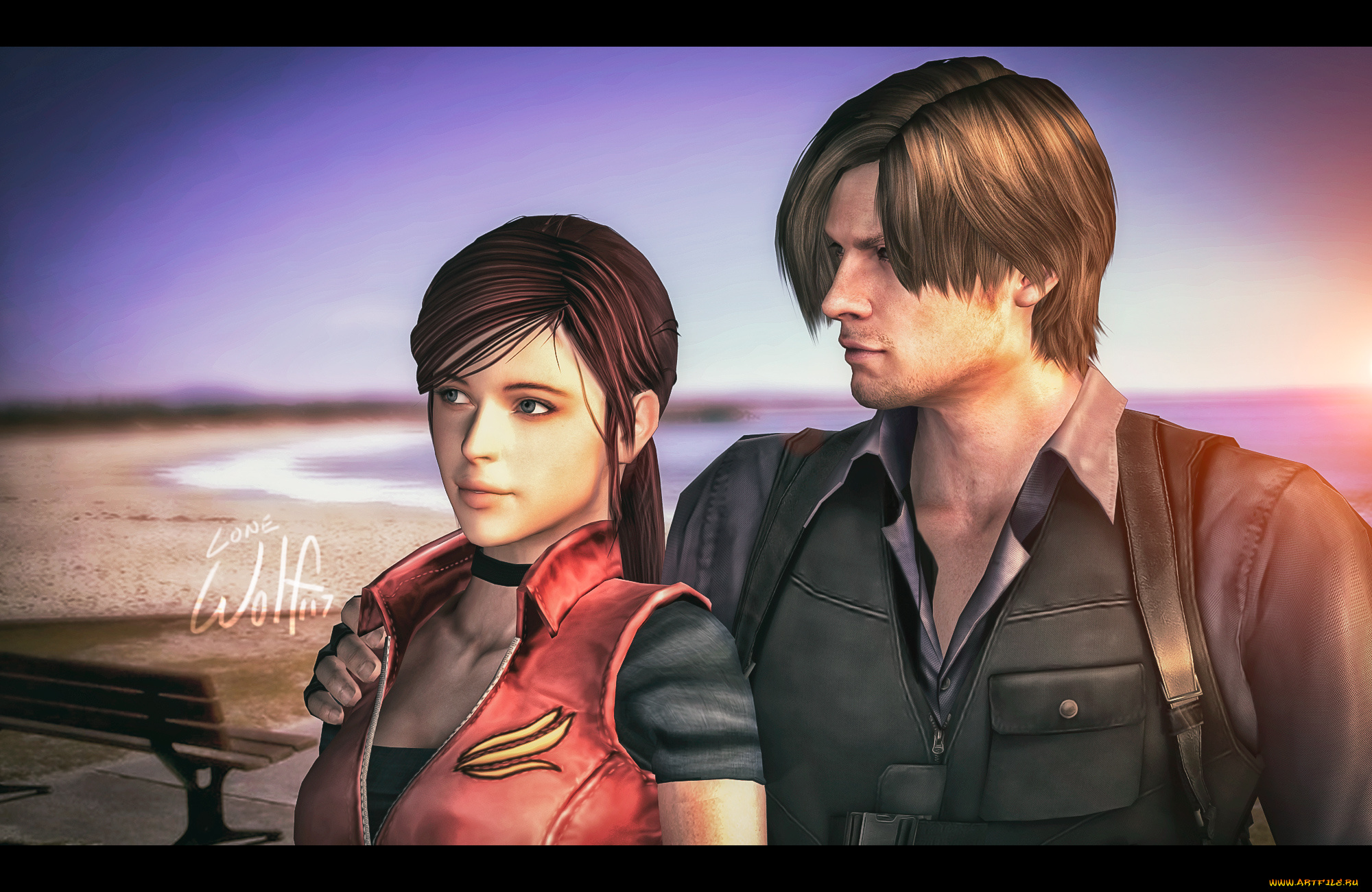 resident, evil, 6, видео, игры, взгляд, девушка, мужчина