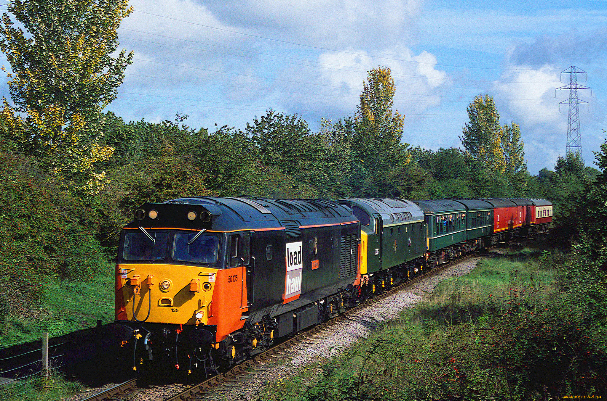 техника, поезда, железная, дорога, локомотив, состав